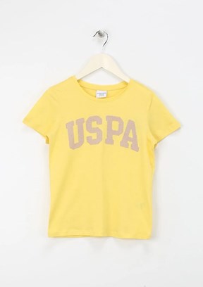 U.S. Polo Assn Sarı Kız Çocuk Slim T-Shirt