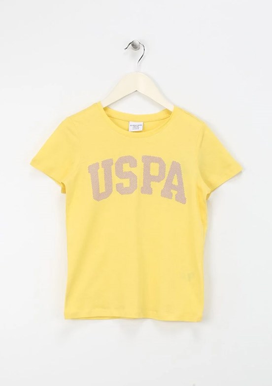 U.S. Polo Assn Sarı Kız Çocuk Slim T-Shirt