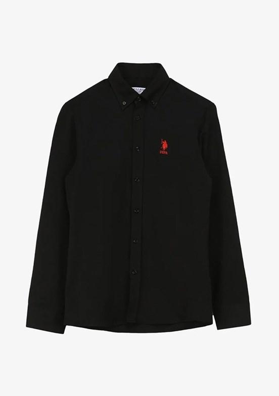 US POLO ASSN Siyah Erkek Uzun Kol Gömlek