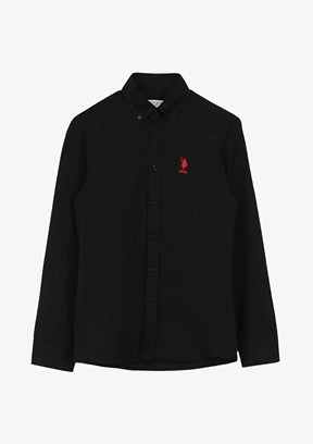US POLO ASSN Siyah Erkek Uzun Kol Gömlek