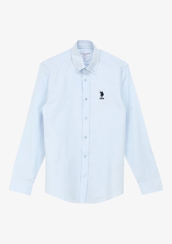 US POLO ASSN Mavi Erkek Uzun Kol Gömlek