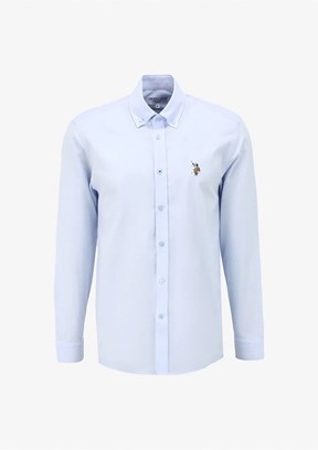 U.S. Polo Assn Mavi Erkek Uzun Kol Gömlek