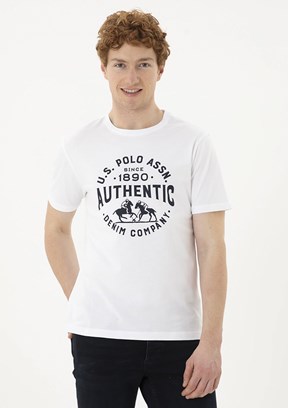 U.S. Polo Assn Beyaz Erkek Regular T-Shirt