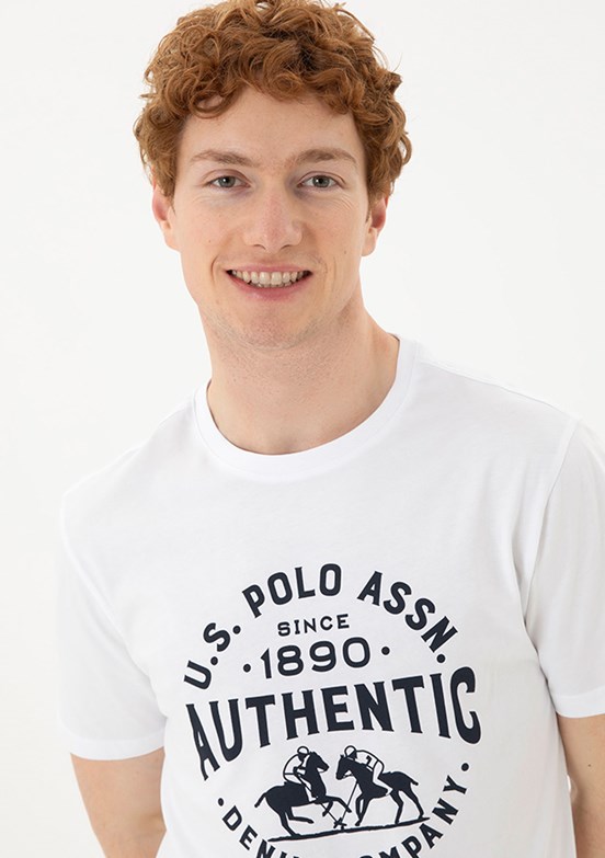 U.S. Polo Assn Beyaz Erkek Regular T-Shirt