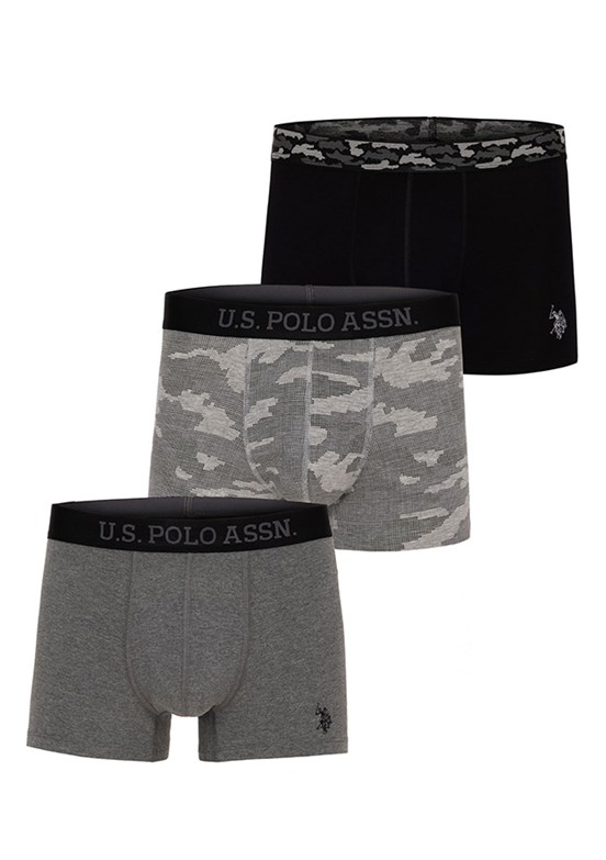 US POLO ASSN Siyah Erkek Boxer