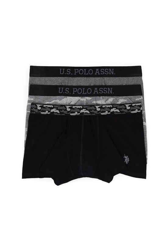 US POLO ASSN Siyah Erkek Boxer