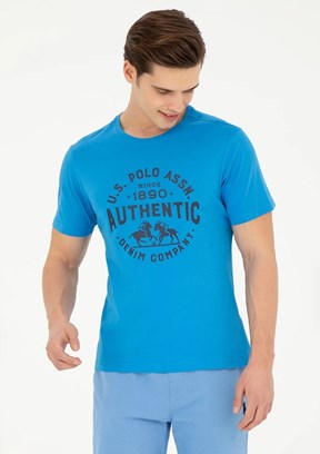 U.S. Polo Assn Mavi Erkek Regular T-Shirt