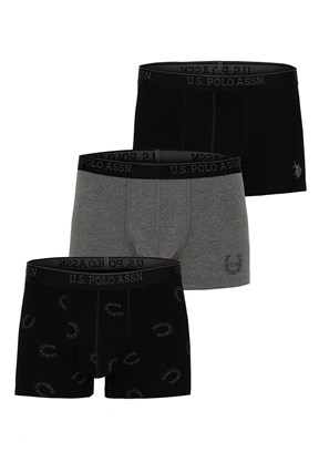 US POLO ASSN Siyah Erkek Boxer