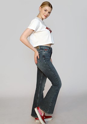 Lee Cooper Kadın Straight Jean Pantolon
