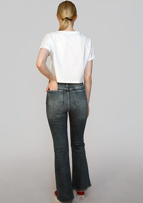 Lee Cooper Kadın Straight Jean Pantolon