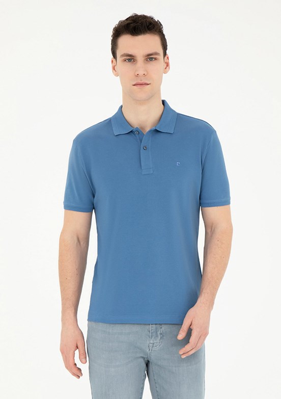 Pierre Cardin Mavi Erkek Slim T-Shirt