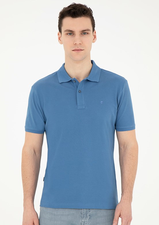 Pierre Cardin Mavi Erkek Slim T-Shirt