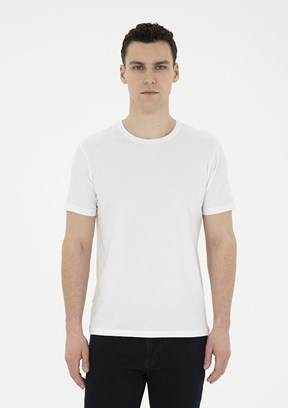 Pierre Cardin Beyaz Erkek Slim T-Shirt