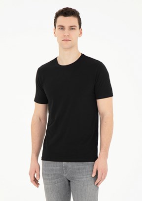 Pierre Cardin Siyah Erkek Slim T-Shirt