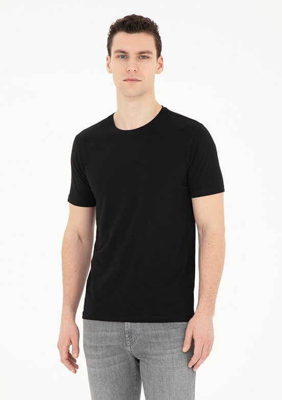 Pierre Cardin Siyah Erkek Slim T-Shirt