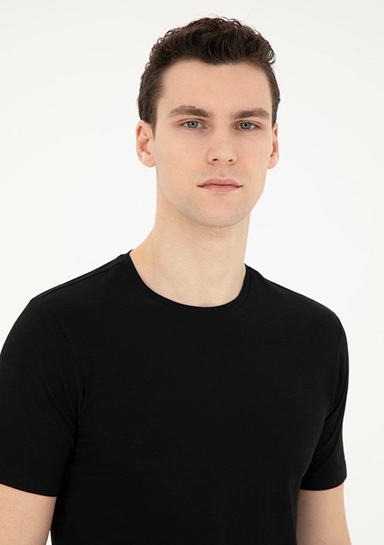 Pierre Cardin Siyah Erkek Slim T-Shirt