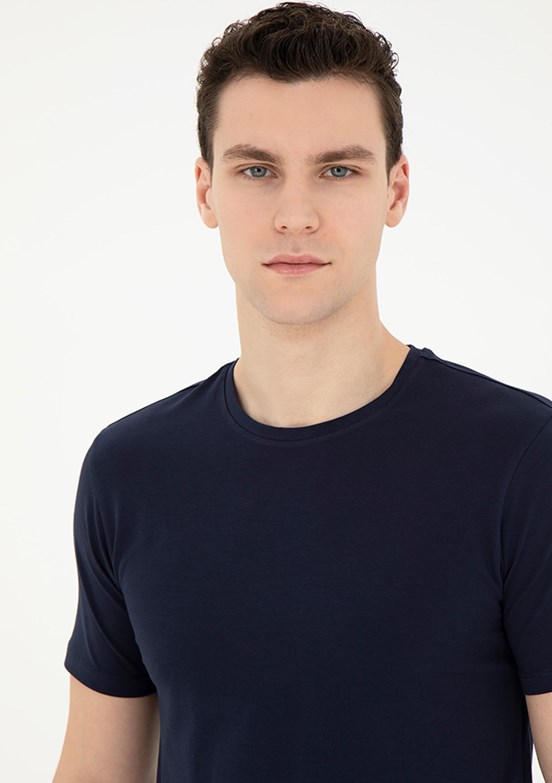 Pierre Cardin Lacivert Erkek Slim T-Shirt