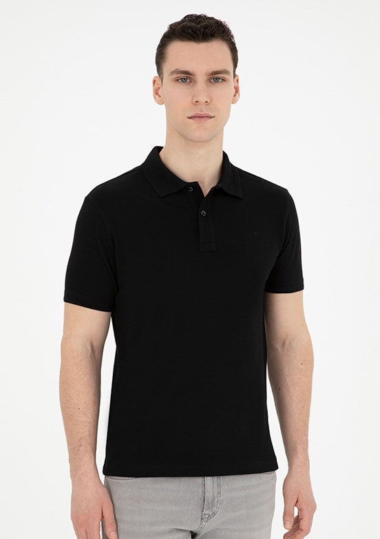 Pierre Cardin Siyah Erkek Slim T-Shirt