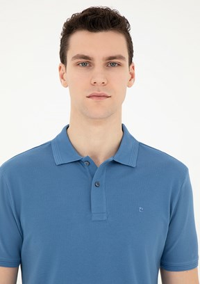 Pierre Cardin Mavi Erkek Slim T-Shirt