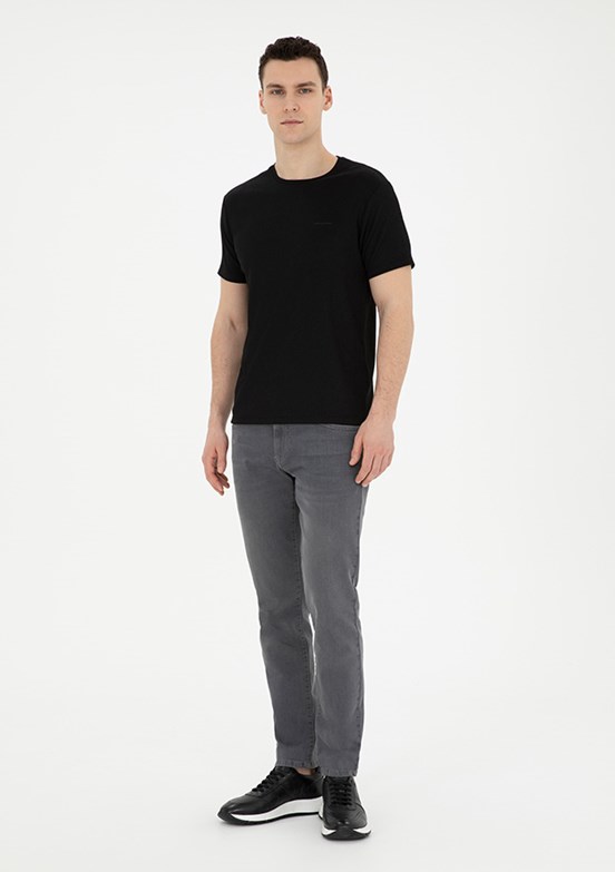 PİERRE CARDİN Gri Erkek Slim Jean Pantolon