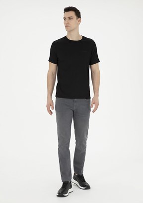 PİERRE CARDİN Gri Erkek Slim Jean Pantolon