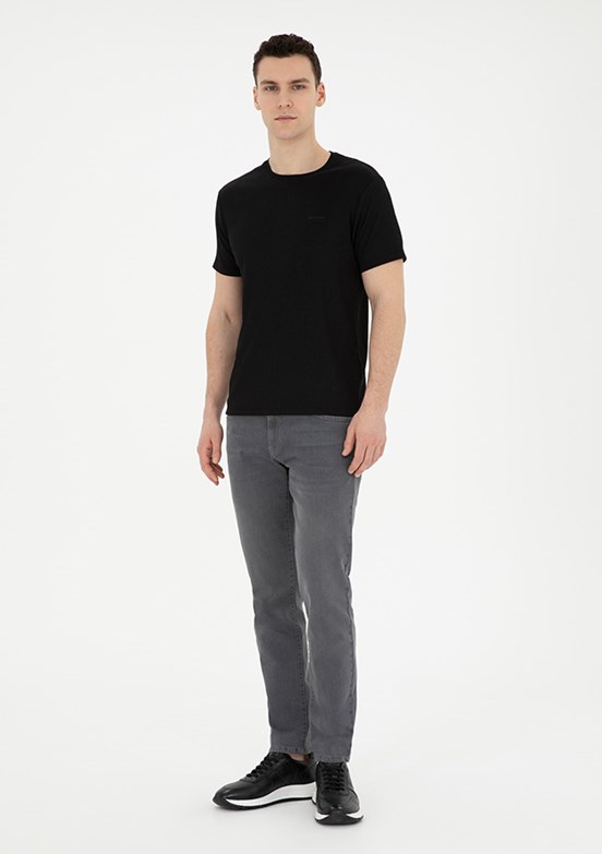 PİERRE CARDİN Gri Erkek Slim Jean Pantolon