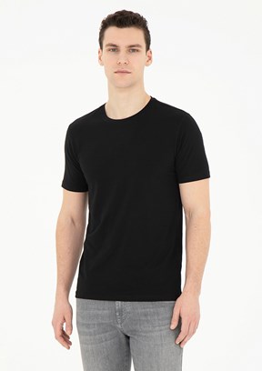 Pierre Cardin Siyah Erkek Slim T-Shirt