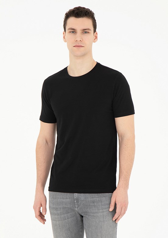 Pierre Cardin Siyah Erkek Slim T-Shirt