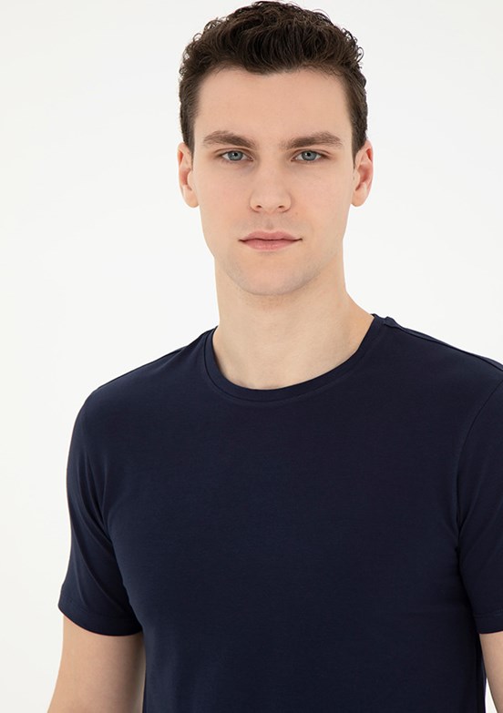 Pierre Cardin Lacivert Erkek Slim T-Shirt