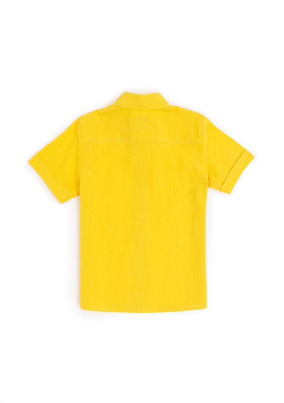 U.S. Polo Assn Sarı Erkek Çocuk Kısa Kol Gömlek