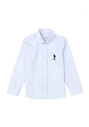 US POLO ASSN Erkek Çocuk Mavi Uzun Kol Gömlek