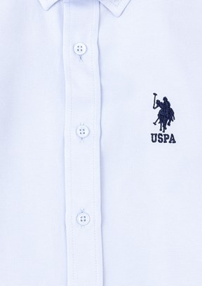 US POLO ASSN Erkek Çocuk Mavi Uzun Kol Gömlek