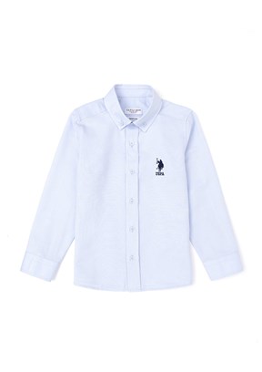 US POLO ASSN Erkek Çocuk Mavi Uzun Kol Gömlek