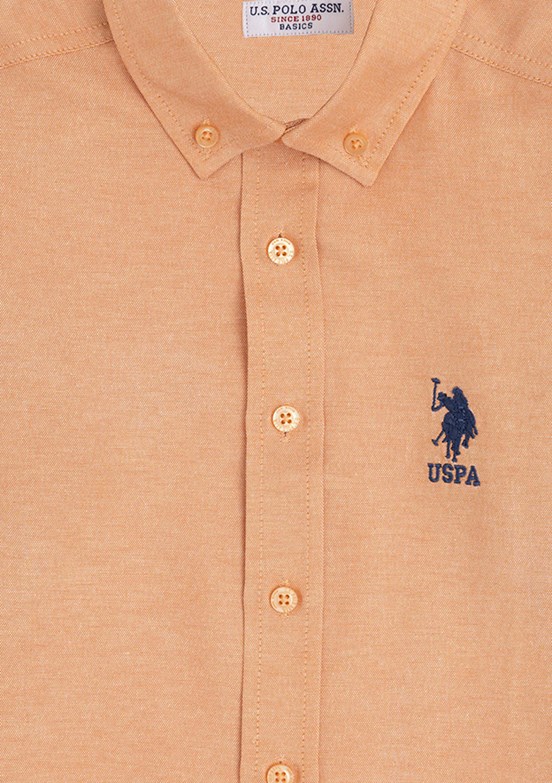 US POLO ASSN Turuncu Erkek Çocuk Uzun Kol Gömlek