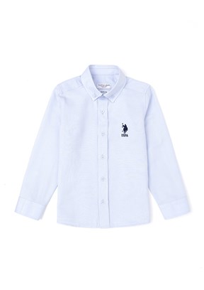 US POLO ASSN Erkek Çocuk Mavi Uzun Kol Gömlek