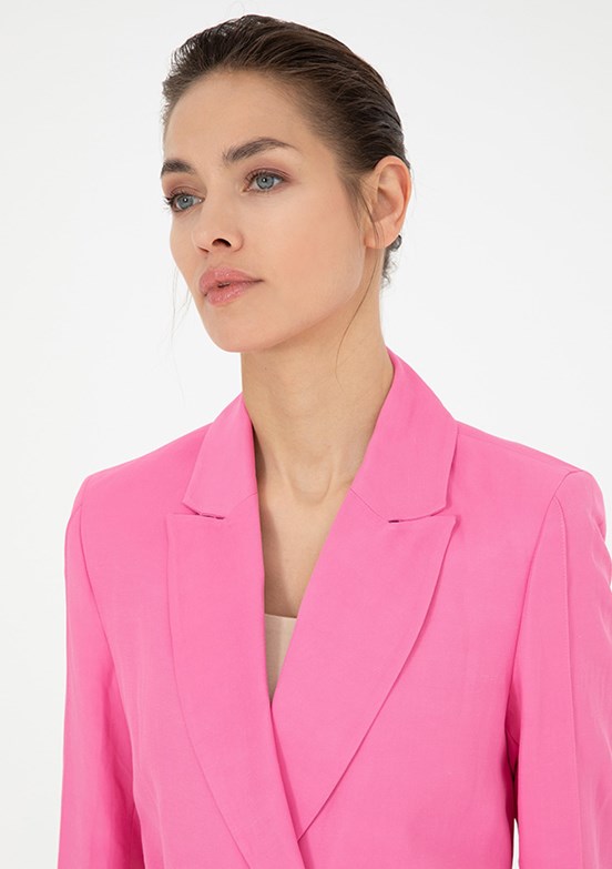 Pierre Cardin Pembe Kadın Regular Ceket