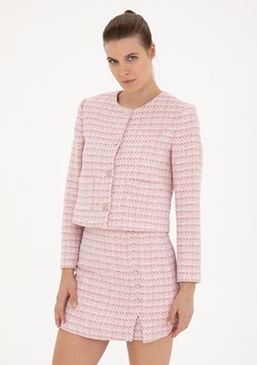 Pierre Cardin Pembe Kadın A-Form Fit Ceket