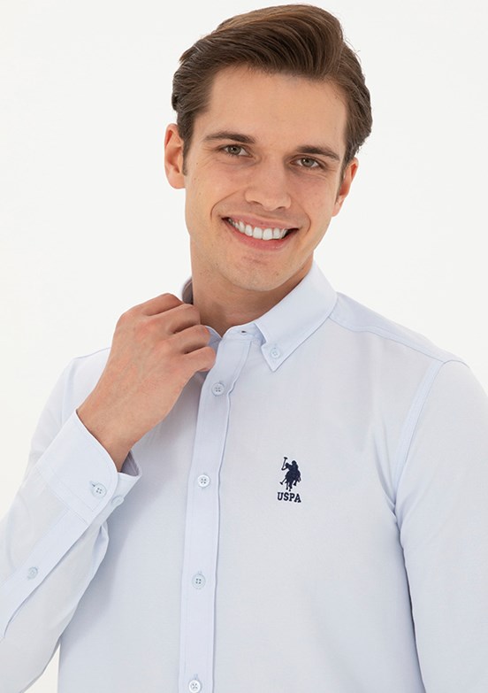 US POLO ASSN Mavi Erkek Uzun Kol Gömlek