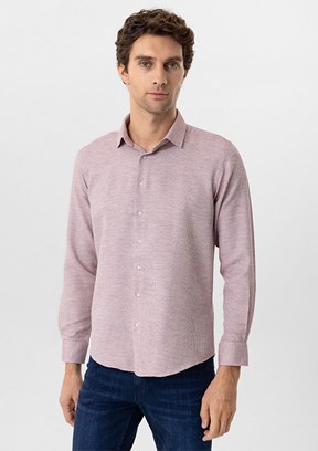 SÜVARİ Bordo Erkek Slim Gömlek