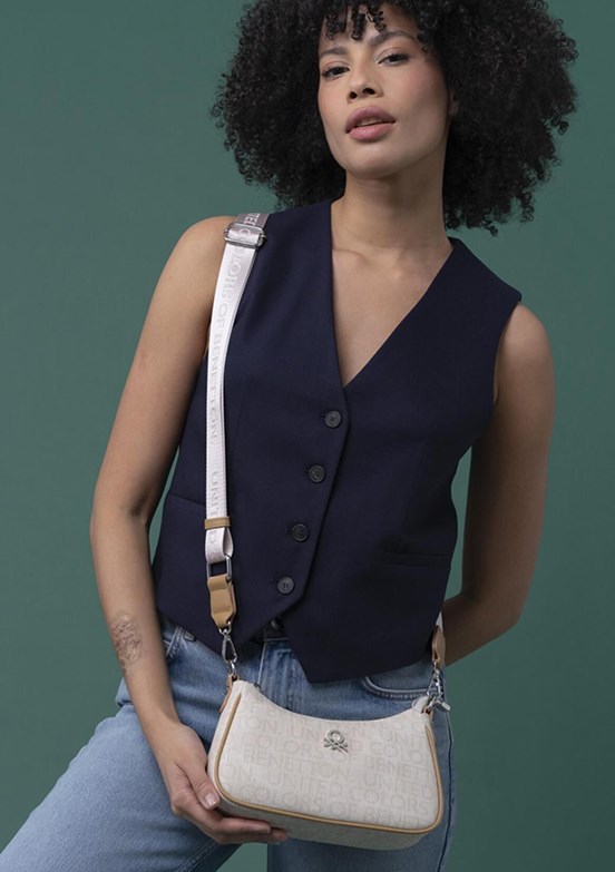 BENETTON Bej Camel Kadın Çapraz Çanta