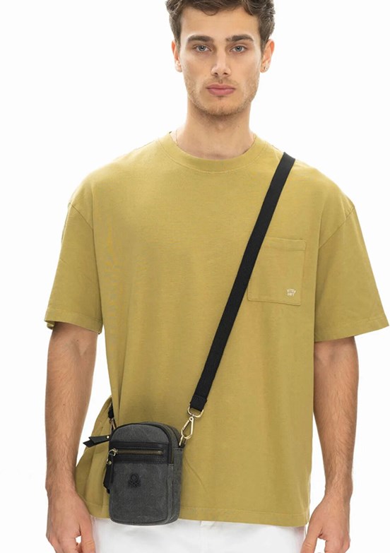 Benetton Siyah Erkek Çapraz Çanta
