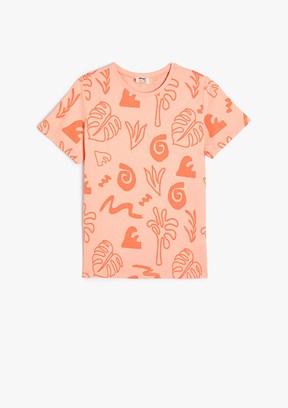 Koton Turuncu Erkek Çocuk Baskılı T-Shirt