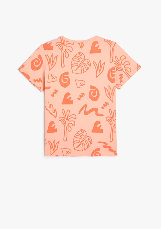 Koton Turuncu Erkek Çocuk Baskılı T-Shirt