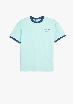 Koton Yeşil Erkek Çocuk Bisiklet Yaka T-Shirt