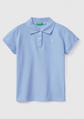 Benetton Lacivert Kız Çocuk Polo Yaka T-Shirt