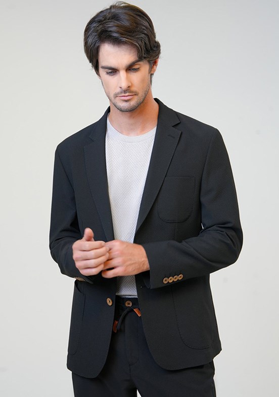 Back & Bond Siyah Erkek Slim Ceket