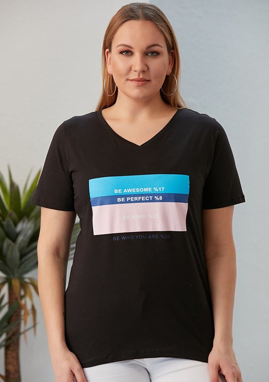 Rmg Kadın V Yaka T-Shirt