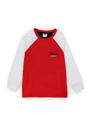 U.S. Polo Assn Kırmızı Erkek Çocuk Cropped Sweatshirt