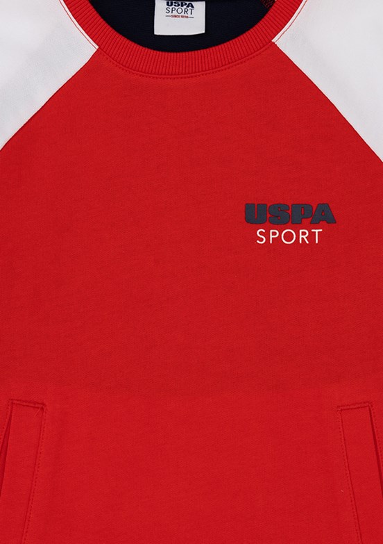 U.S. Polo Assn Kırmızı Erkek Çocuk Cropped Sweatshirt