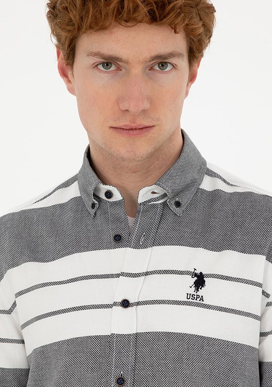 U.S. Polo Assn Lacivert Erkek Uzun Kol Gömlek